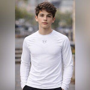 Under Armour Men's Long Sleeve White Tee